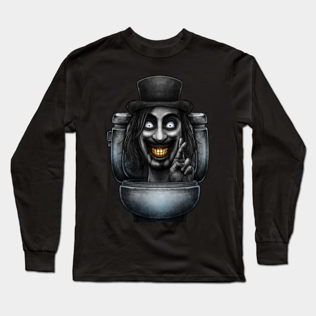 Horror toilet Monster #18 Long Sleeve T-Shirt by Winya